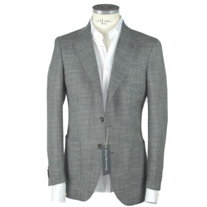 Emilio Romanelli - Gray Wool Men Blazer