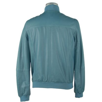 Emilio Romanelli - Elegant Petrol Blue Leather Jacket