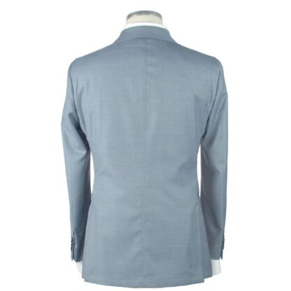 Emilio Romanelli - Light Blue Wool Men Blazer