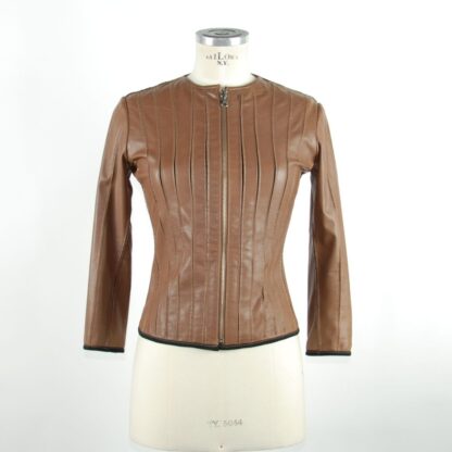 Emilio Romanelli - Brown Leather Women Jacket