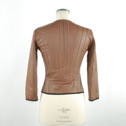 Emilio Romanelli - Brown Leather Women Jacket