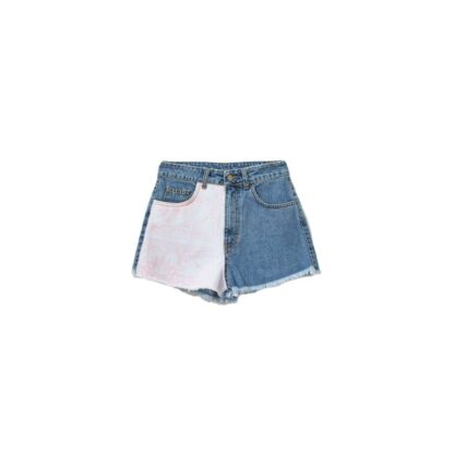 Comme Des Fuckdown - Edgy Denim Shorts with Abstract Print