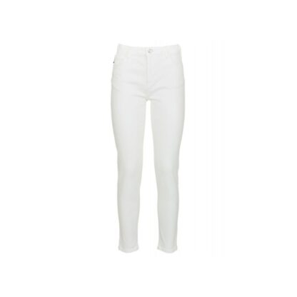 Imperfect - White High-Waisted Slim Denim Trousers