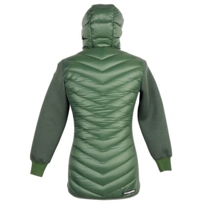 Centogrammi - Elegant Hooded Long Down Jacket in Dark Green