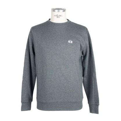 La Martina - Gray Cotton Men Sweater