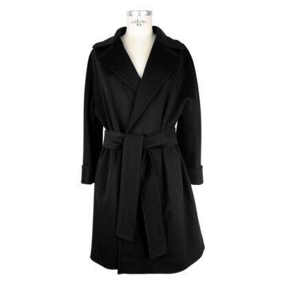 Made in Italy - Black Wool Women Coat