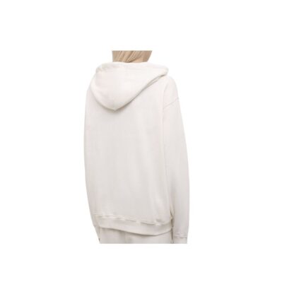 Comme Des Fuckdown - Elegant White Hooded Sweatshirt with Logo Print