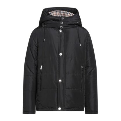 Aquascutum - Elegant Black Jacket with Removable Hood