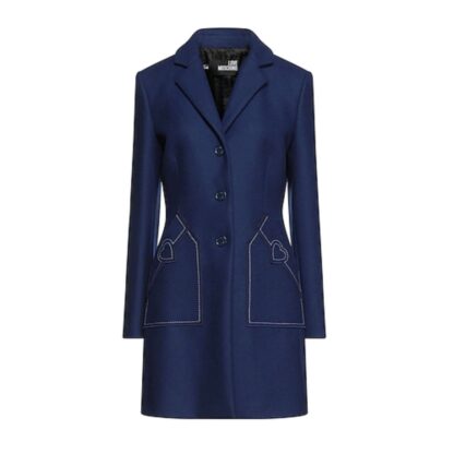 Love Moschino - Elegant Embroidered Heart Wool Coat