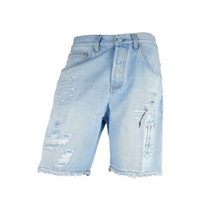 Don The Fuller - Light Blue Cotton Men Bermuda Shorts