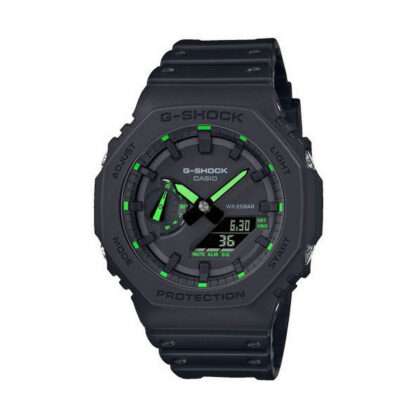 CASIO G-SHOCK Mod. GA-2100-1A3ER - Ανδρικά Ρολόγια Casio G-Shock OAK  Neon Green Index (Ø 45 mm)