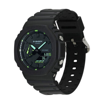 CASIO G-SHOCK Mod. GA-2100-1A3ER - Ανδρικά Ρολόγια Casio G-Shock OAK  Neon Green Index (Ø 45 mm)