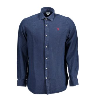 U.S. POLO ASSN. - Blue Cotton Men Shirt