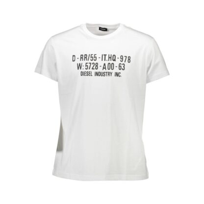 Diesel - White Cotton Men T-Shirt