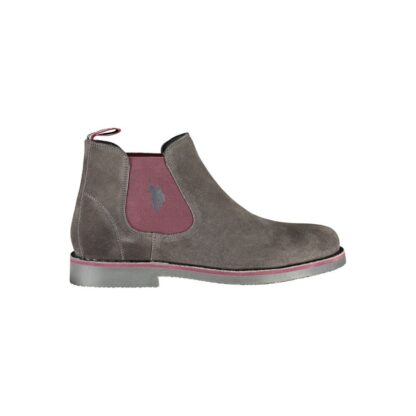 U.S. POLO ASSN. - Gray Leather Men Boot