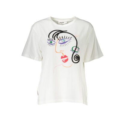 Desigual - White Cotton Women T-Shirt