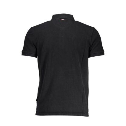 Napapijri - Black Cotton Men Polo Shirt