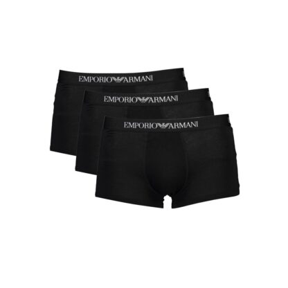 Emporio Armani - Black Cotton Men Trunk