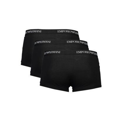 Emporio Armani - Black Cotton Men Trunk