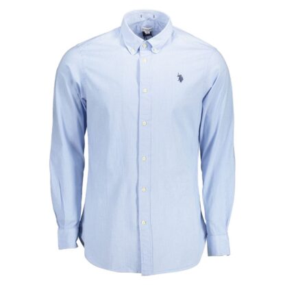 U.S. POLO ASSN. - Light Blue Cotton Men Shirt