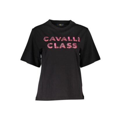 Cavalli Class - Black Cotton Women T-Shirt