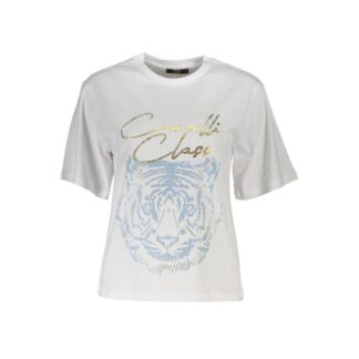 Cavalli Class - White Cotton Women T-Shirt