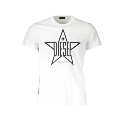 Diesel - White Cotton Men T-Shirt