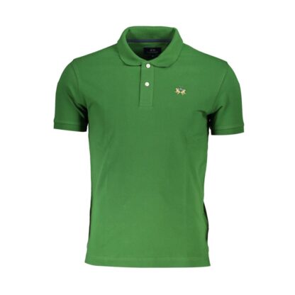 La Martina - Green Cotton Men Polo Shirt