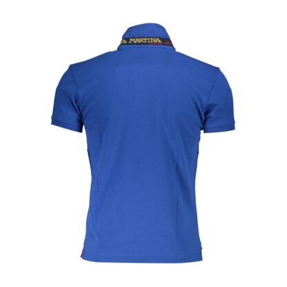 La Martina - Blue Cotton Men Polo Shirt