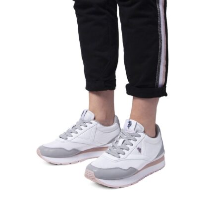 U.S. POLO ASSN. - White Polyester Women Sneaker