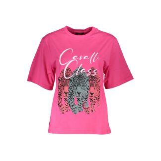 Cavalli Class - Purple Cotton Women T-Shirt