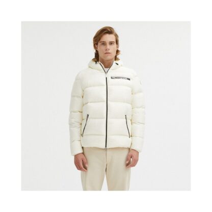 Centogrammi - Elegant White Hooded Down Jacket