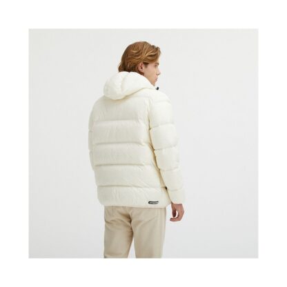 Centogrammi - Elegant White Hooded Down Jacket