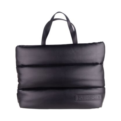 Plein Sport - Elegant Black Padded Eco-Leather Shopper