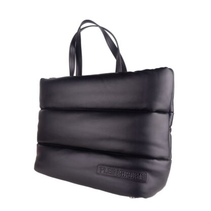 Plein Sport - Elegant Black Padded Eco-Leather Shopper