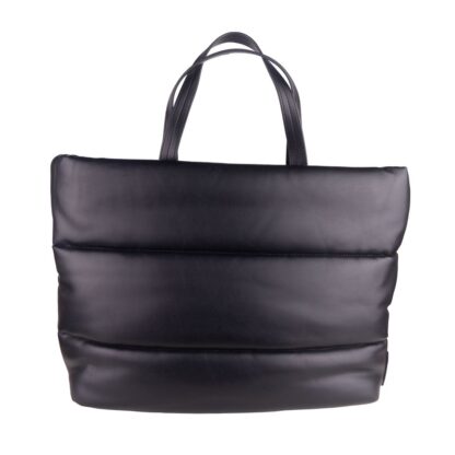 Plein Sport - Elegant Black Padded Eco-Leather Shopper