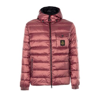 Refrigiwear - Elegant Pink Hooded Jacket with Zip Pockets