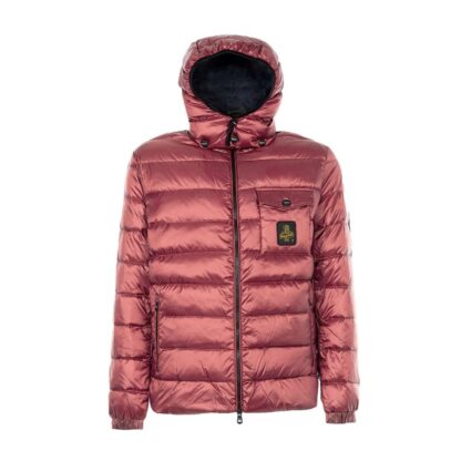 Refrigiwear - Elegant Pink Hooded Jacket with Zip Pockets