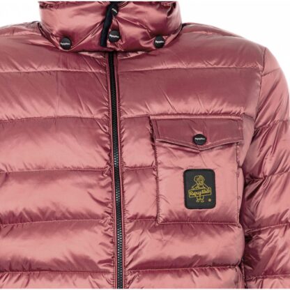 Refrigiwear - Elegant Pink Hooded Jacket with Zip Pockets