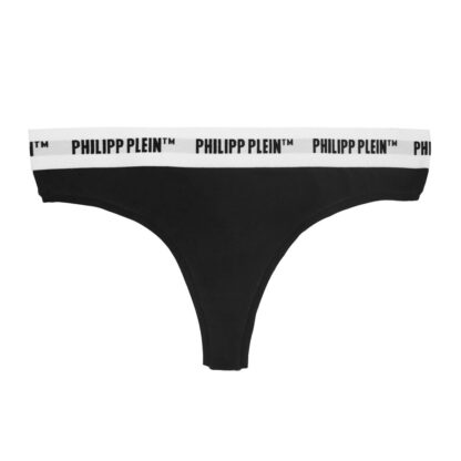 Philipp Plein - Black Cotton Women Thong Two-Pack