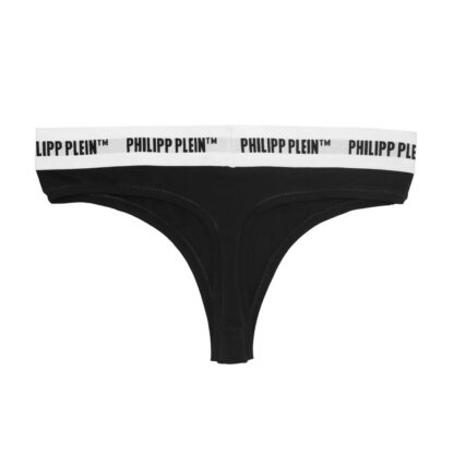 Philipp Plein - Black Cotton Women Thong Two-Pack