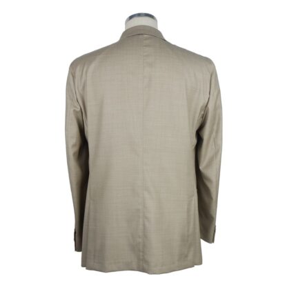 Emilio Romanelli - Beige Wool Men Blazer