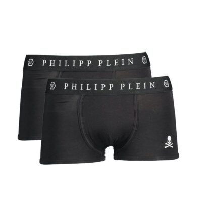 Philipp Plein - Black Cotton Men Boxer Pair