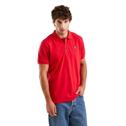 Refrigiwear - Crimson Cotton Polo with Signature Emblem