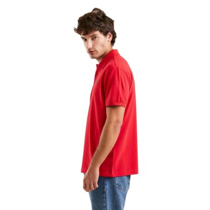 Refrigiwear - Crimson Cotton Polo with Signature Emblem