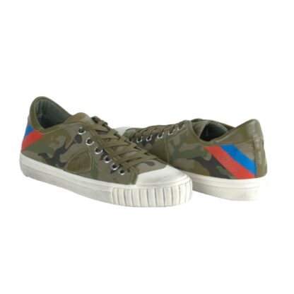 Philippe Model - Green Leather Men Sneaker