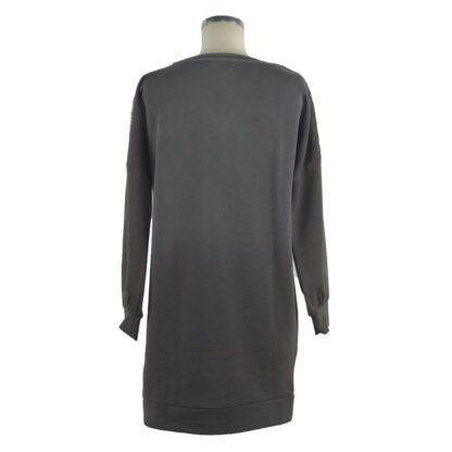 Imperfect - Gray Cotton Women Sweatshirt Dress