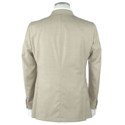 Emilio Romanelli - Beige Wool Men Blazer