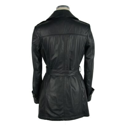 Emilio Romanelli - Black Leather Women Coat