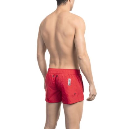 Bikkembergs - Red Polyamide Men Swim Short